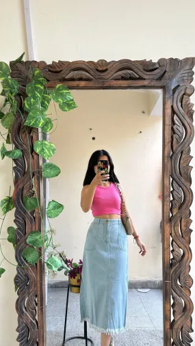 12) Korean skirt waist 28-29 waist/l:29