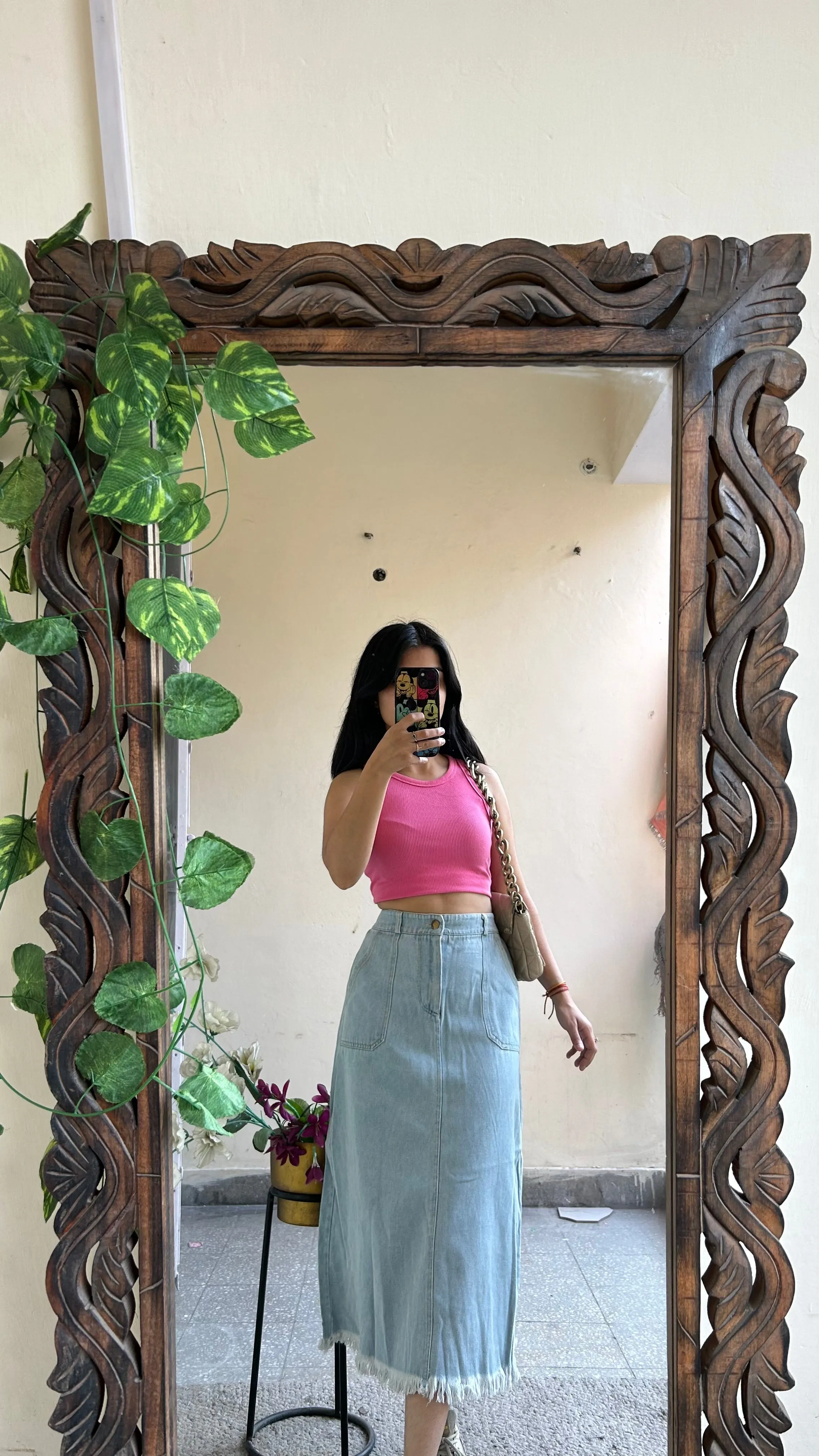 12) Korean skirt waist 28-29 waist/l:29