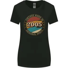 18th Birthday  Vintage Made In 2005 Womens Wider Cut T-Shirt