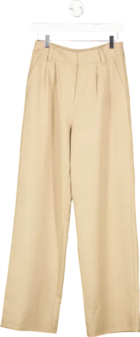 4TH   Reckless Beige Wide Leg Trousers UK 10
