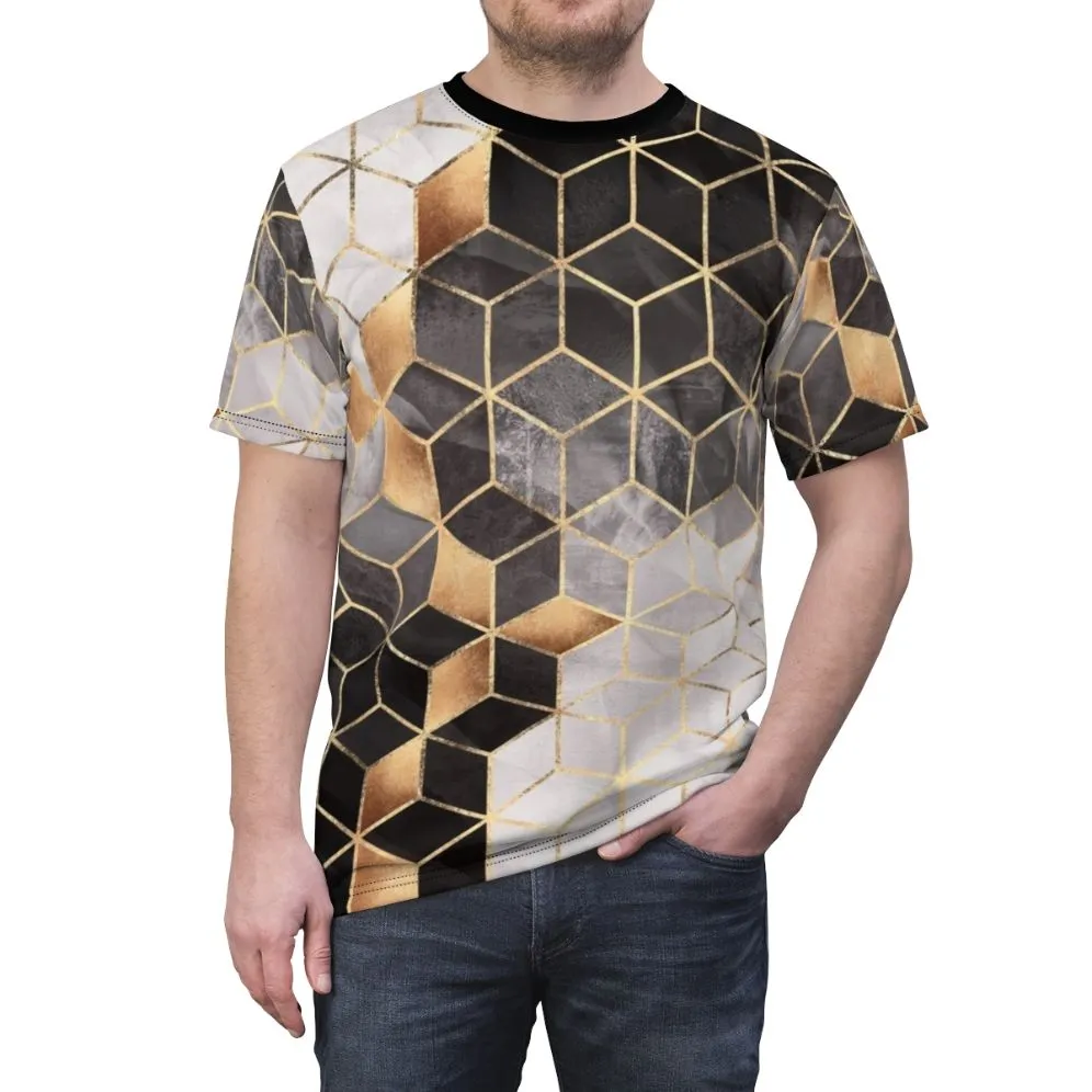 Abstract Geometric Cubes T-Shirt | Modern Graphic Design