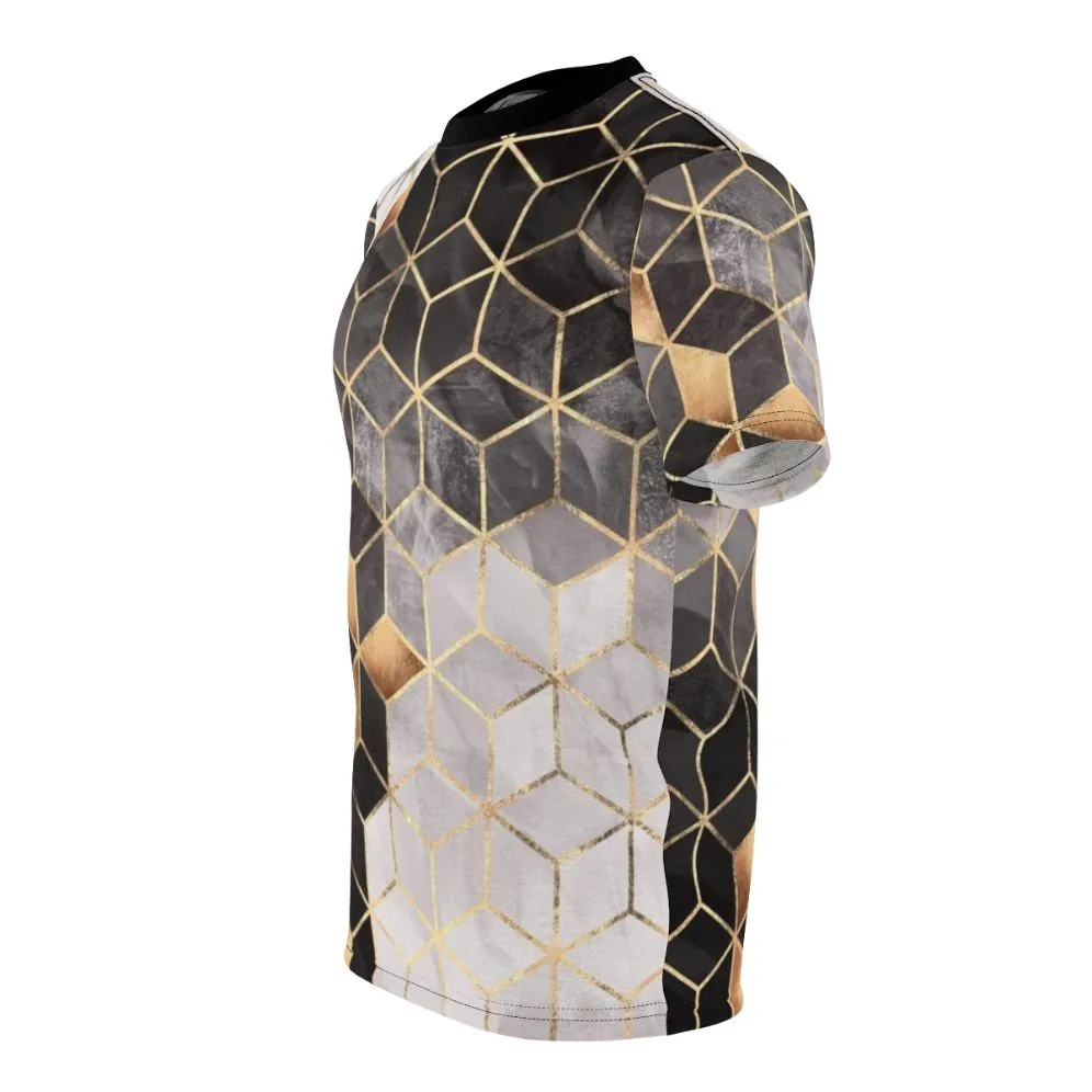 Abstract Geometric Cubes T-Shirt | Modern Graphic Design