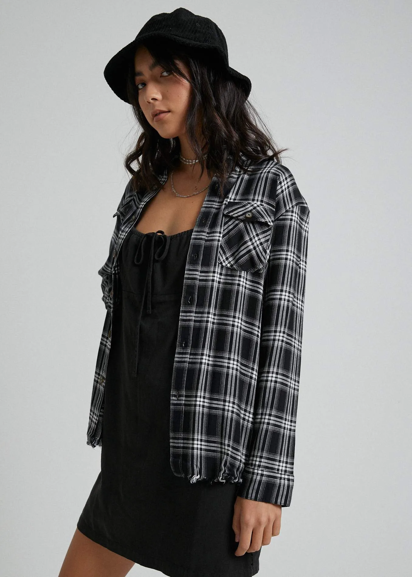 Afends Womens Lovecats - Flannel Shirt
