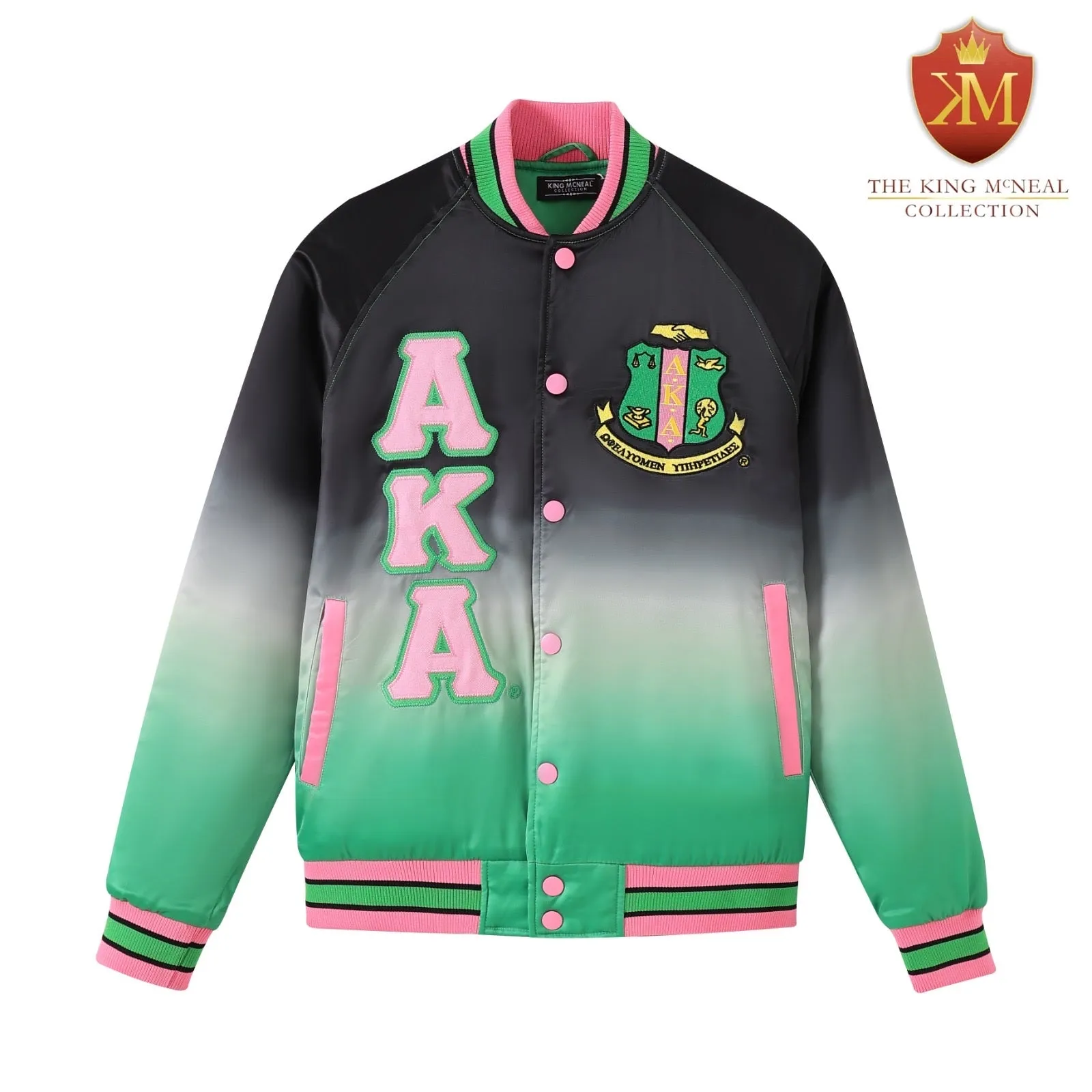 AKA Black Ombré Bomber Jacket