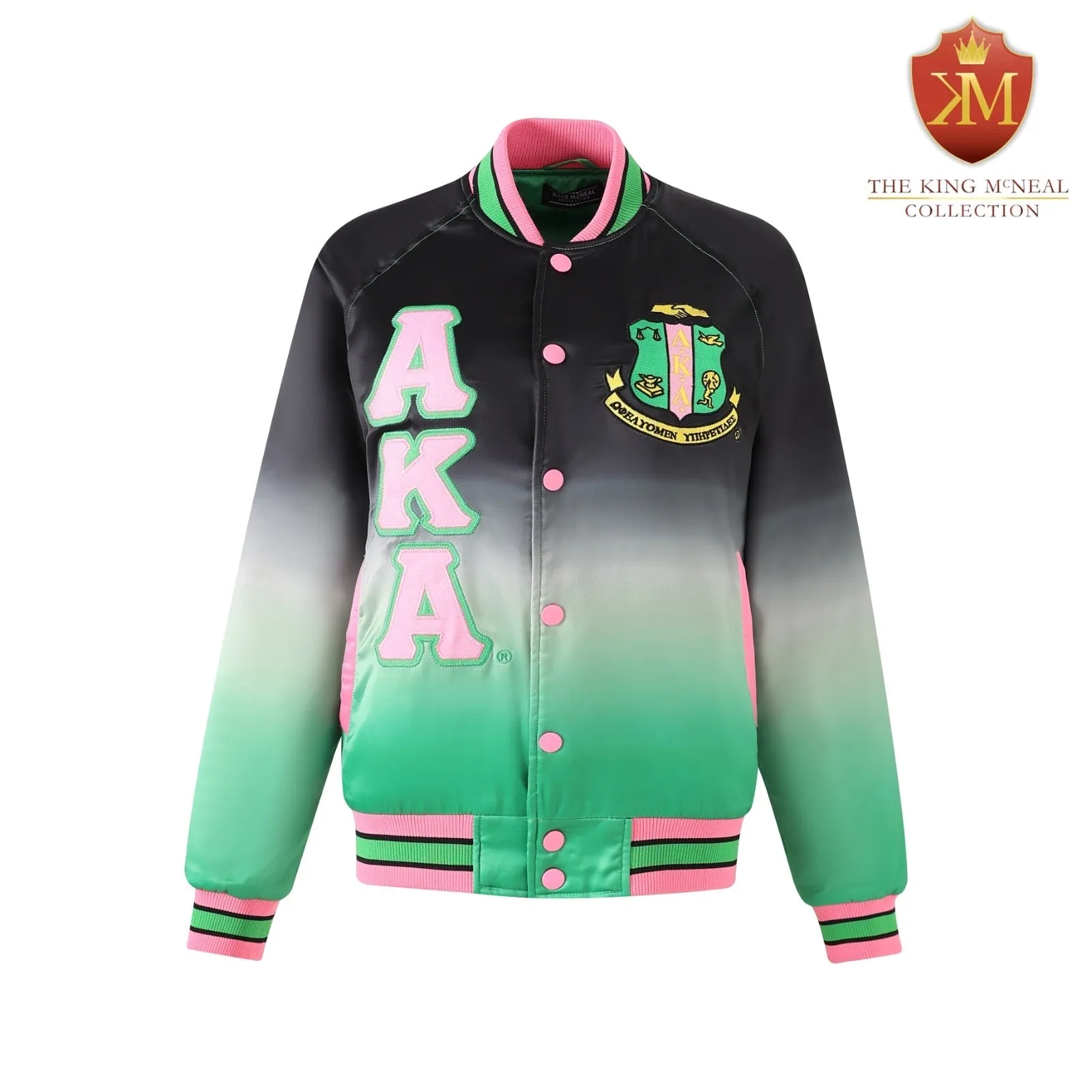 AKA Black Ombré Bomber Jacket