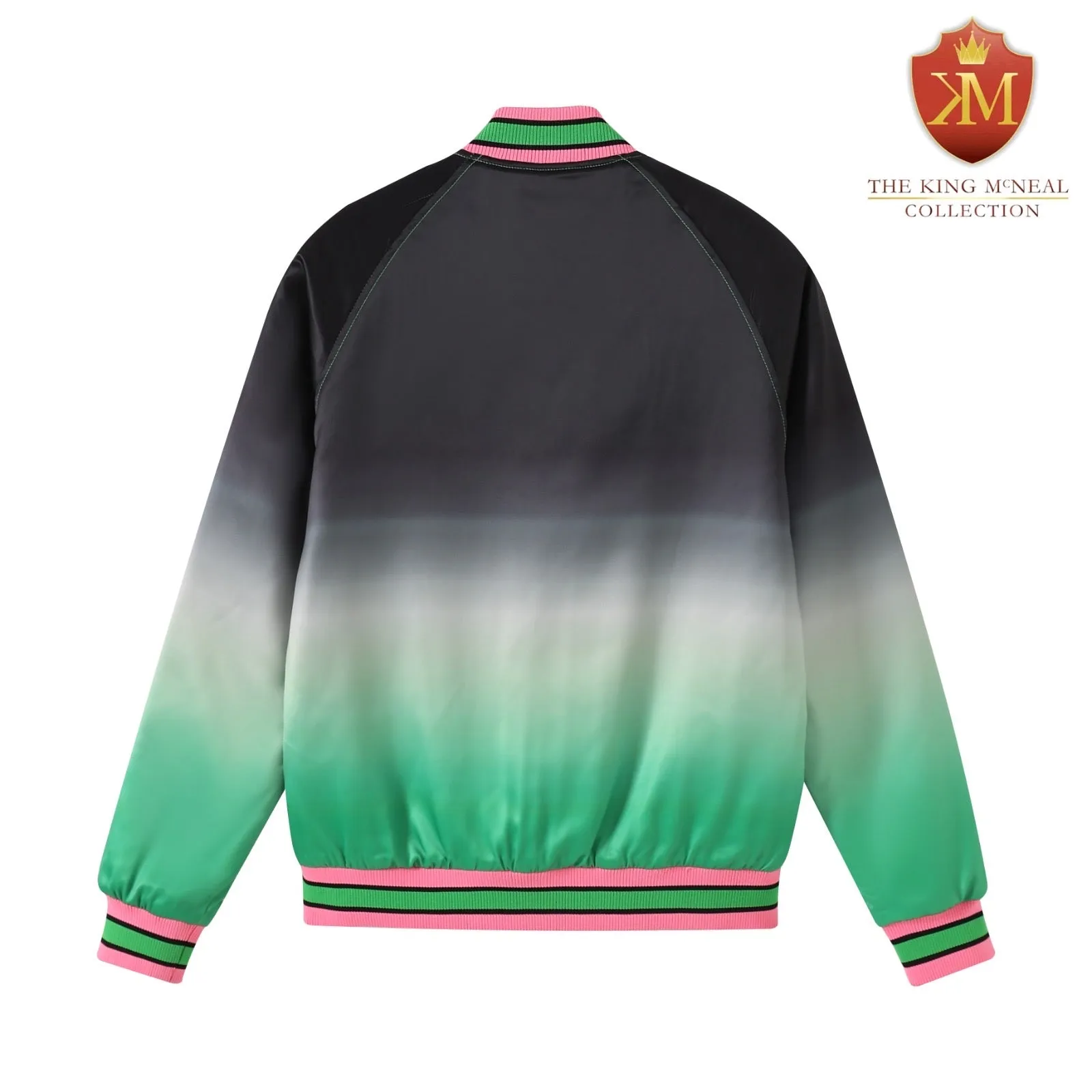 AKA Black Ombré Bomber Jacket