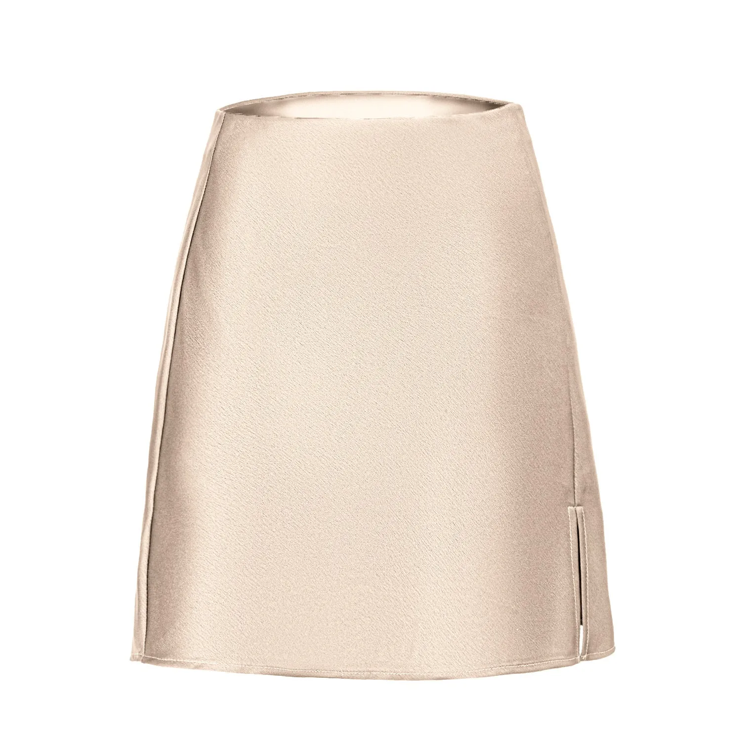 ALCEA ROSEA Women's Satin Silky Mini Skirt High Waist A-Line Short Skirts Solid Slit Front Skirts for Women