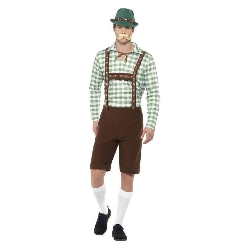 Alpine Bavarian Costume Adult Green Brown