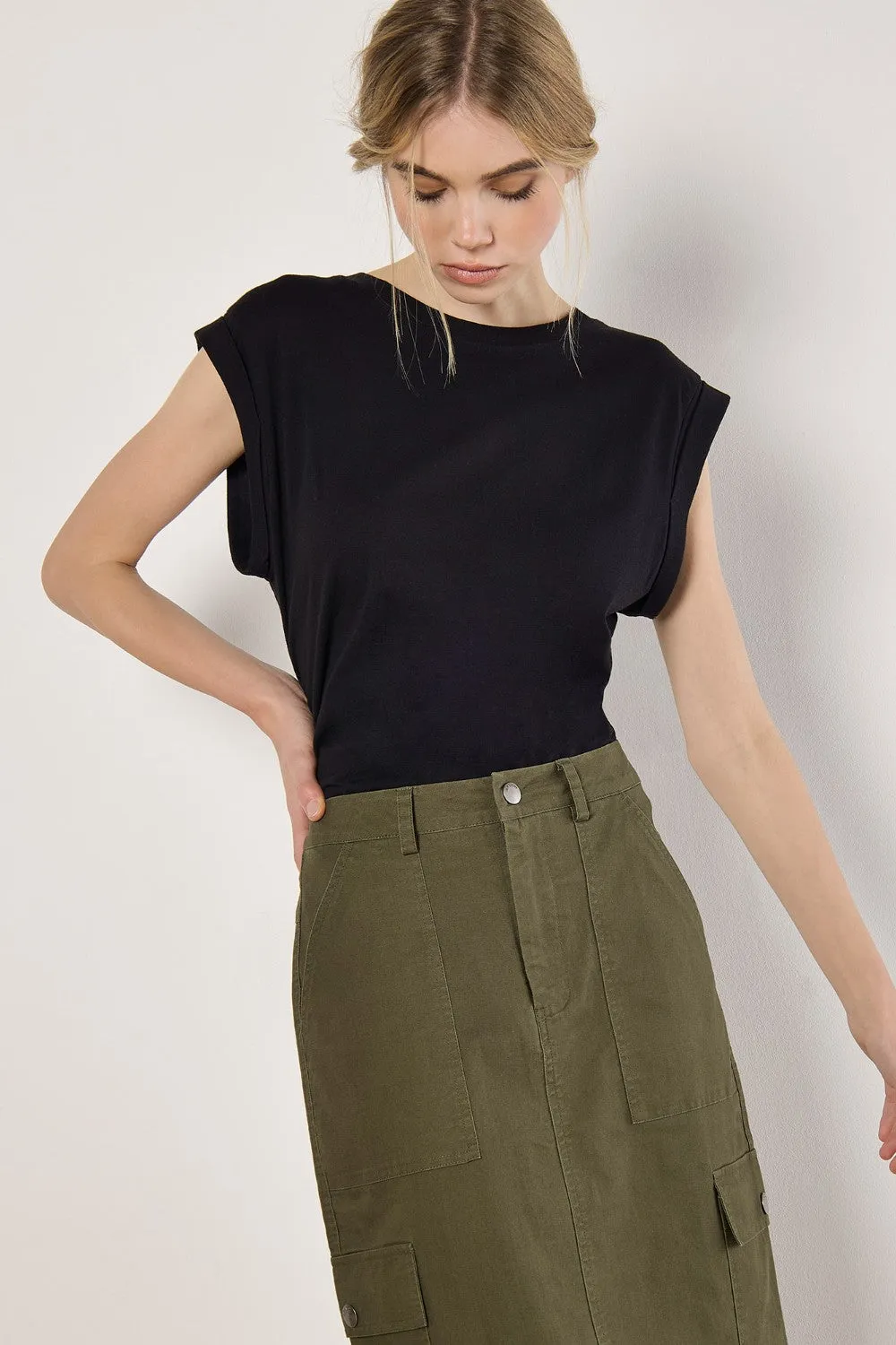Apricot Cargo Midaxi Skirt