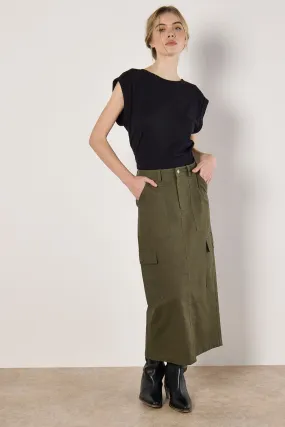 Apricot Cargo Midaxi Skirt