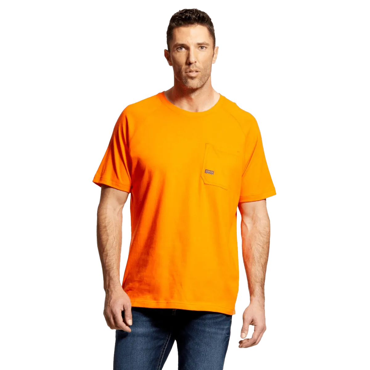 Ariat Men's Safety Orange Rebar Cotton Strong T-Shirt