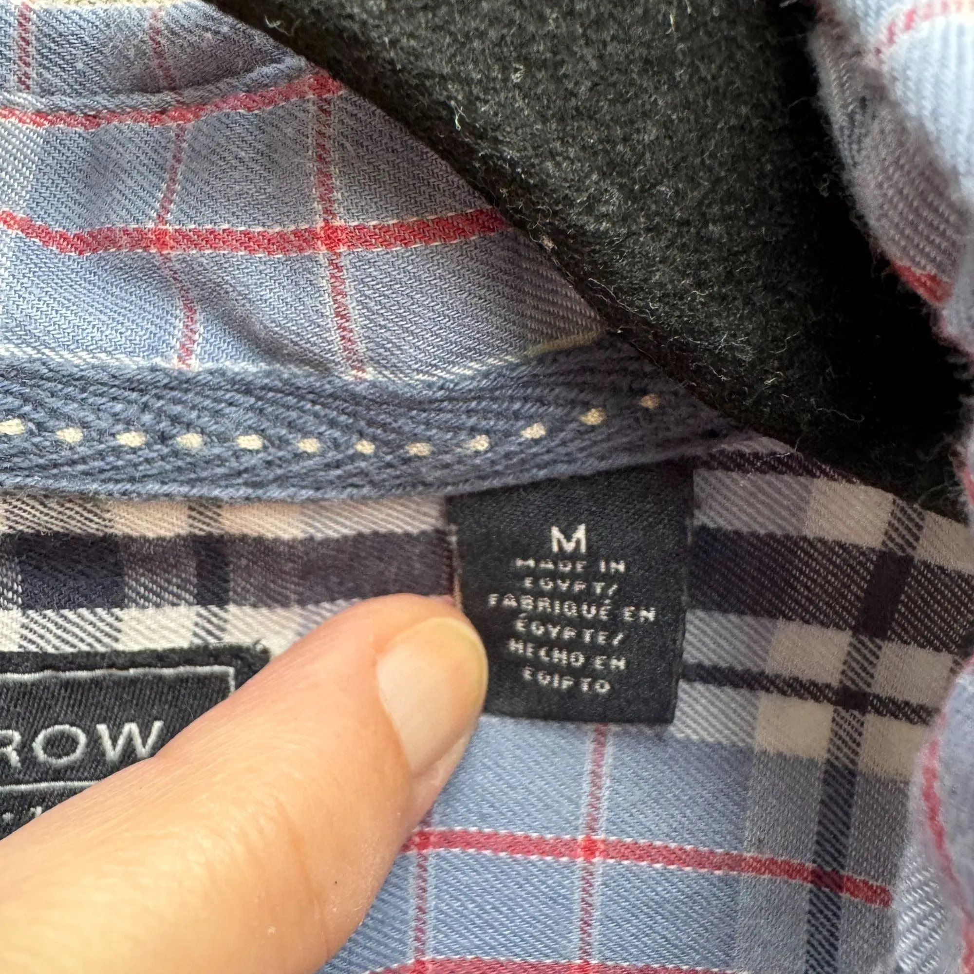 Arrow Mens Button-Down Blue Long Sleeve Plaid Flannel Outdoor Dad Shirt Medium