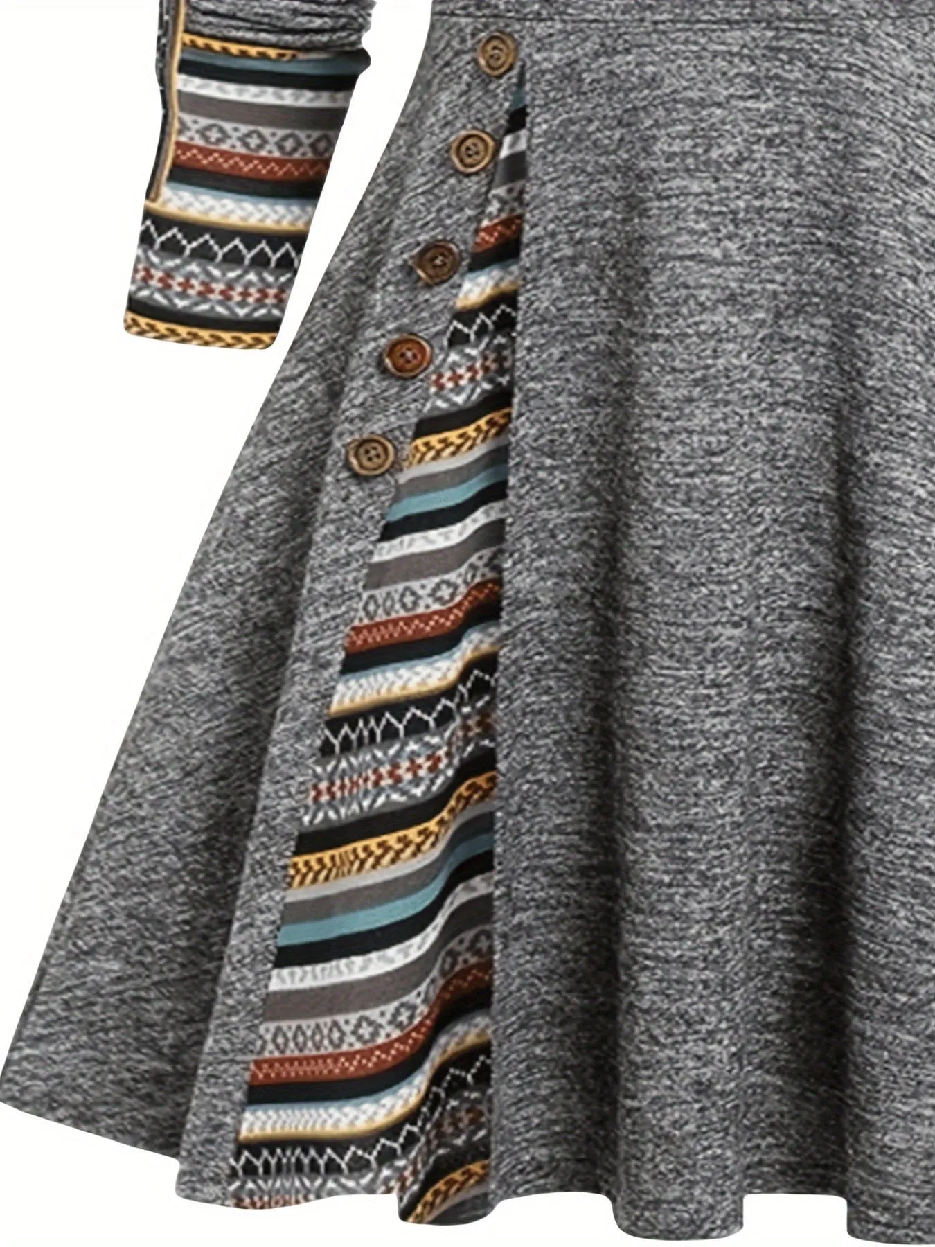 Autumn Winter Knit A-Line Midi Dress