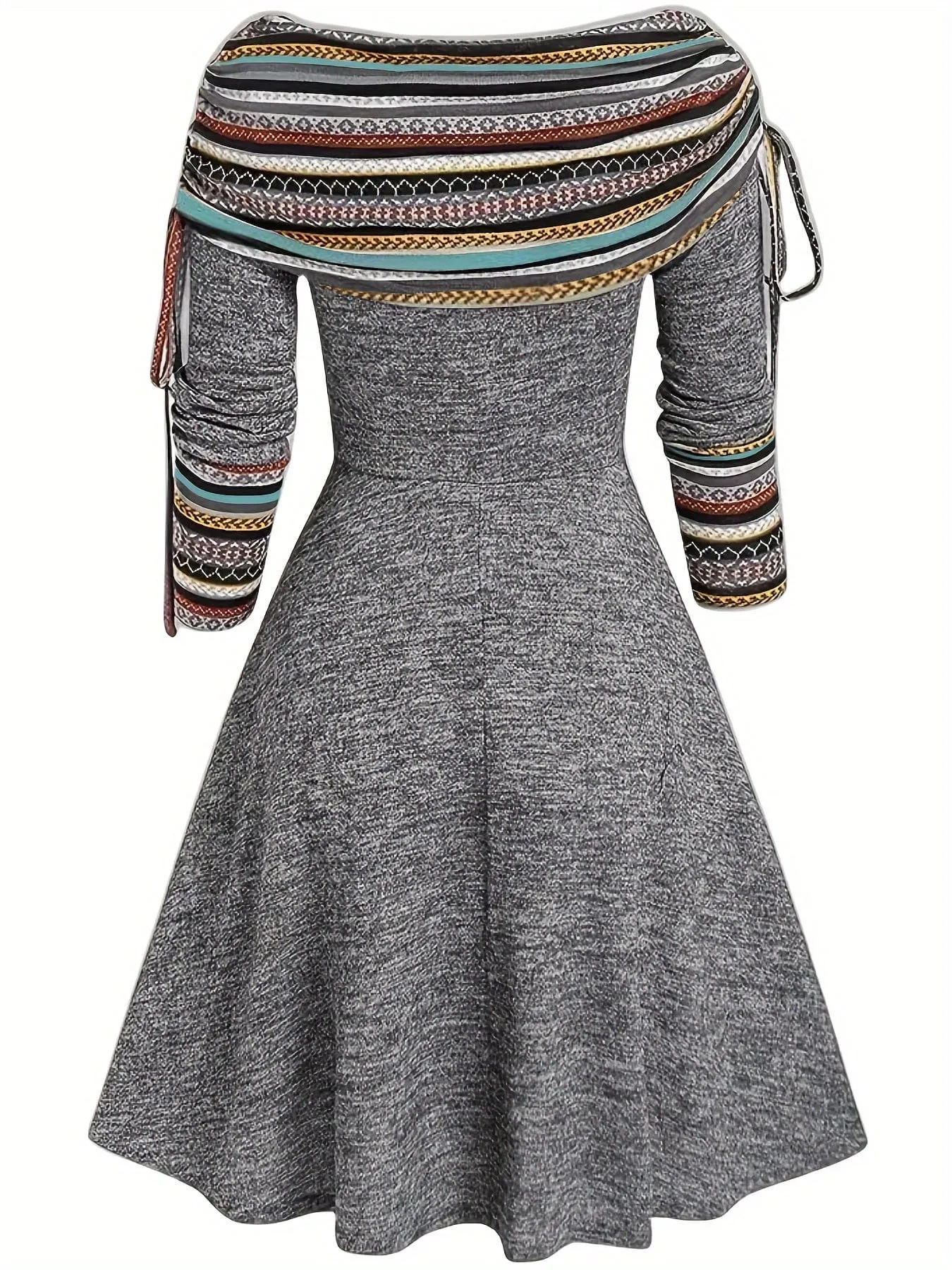 Autumn Winter Knit A-Line Midi Dress