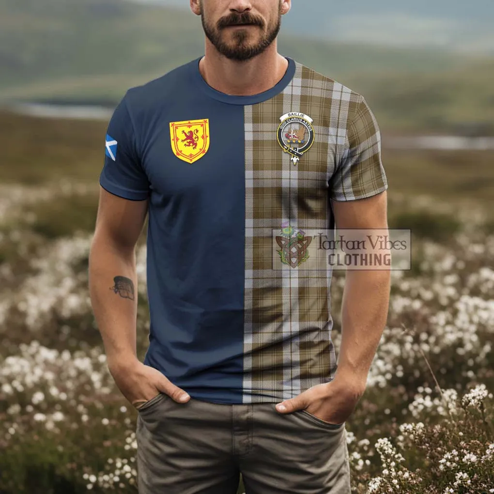 Baillie Dress Tartan T-Shirt Alba with Scottish Lion Royal Arm Half Style