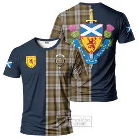 Baillie Dress Tartan T-Shirt Alba with Scottish Lion Royal Arm Half Style