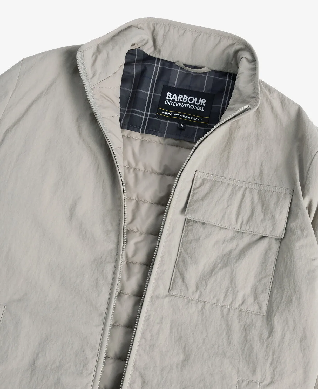 Barbour International Glenton Quilt Jacket ST12 Stone