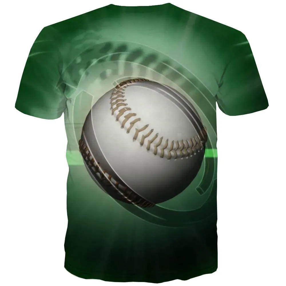 Baseball T-shirt Men Stadium T-shirts 3d Game Tshirt Anime White Shirt Print