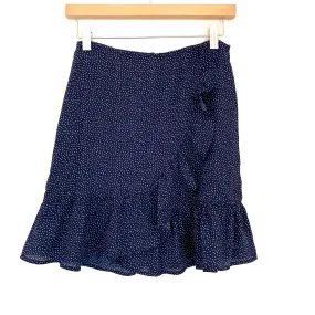Beau Tissu Ruffle Dot Faux Wrap Skirt- Size S (see notes)