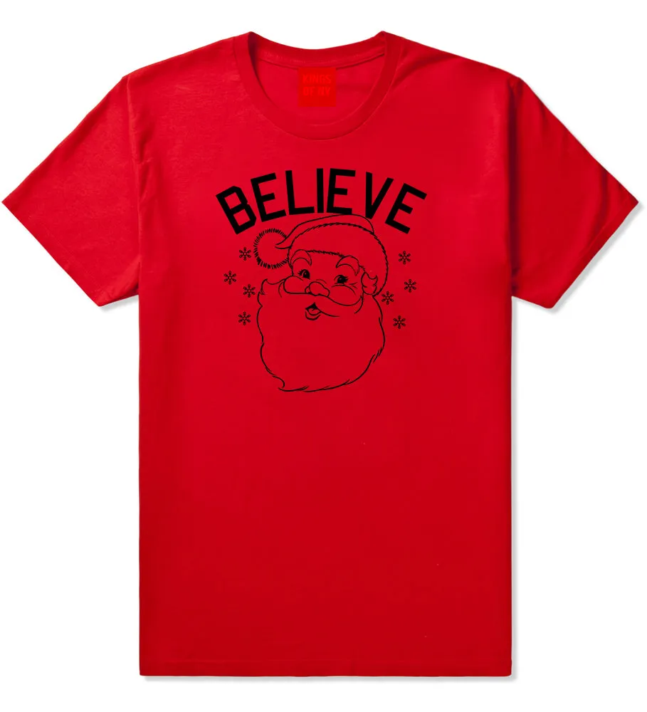 Believe In Santa Christmas Mens T-Shirt