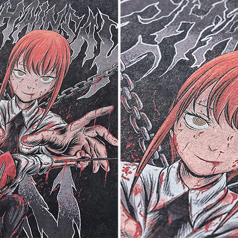 benpaolv Makima Grunge T-Shirt Chainsaw Man