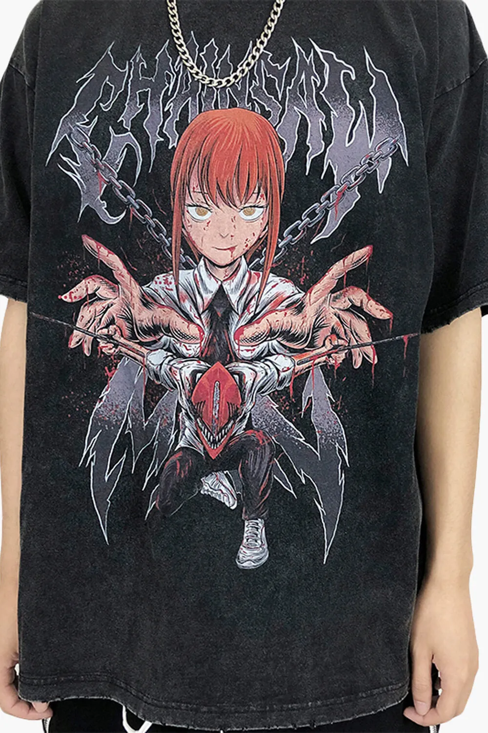 benpaolv Makima Grunge T-Shirt Chainsaw Man
