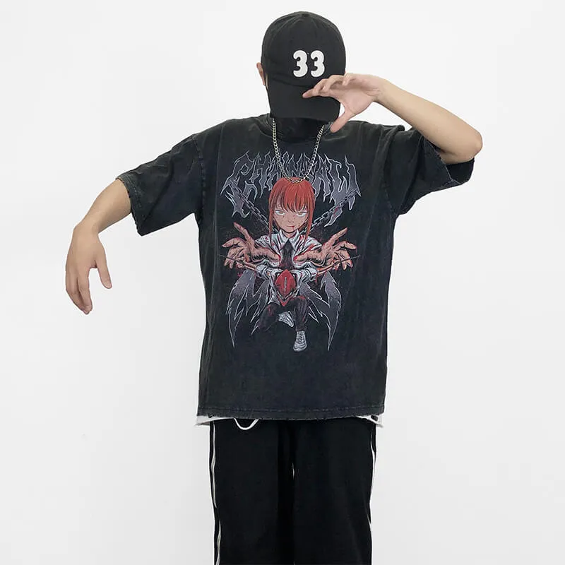 benpaolv Makima Grunge T-Shirt Chainsaw Man
