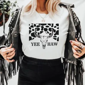 Boho Cow Skull Yee Haw Shirt