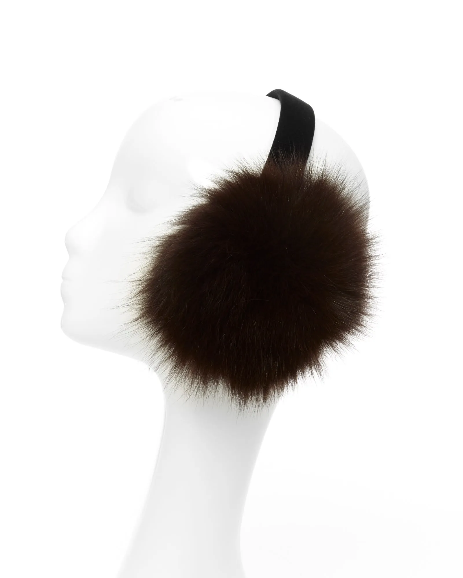 Brown Fox Fur Earmuffs