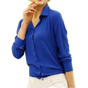 Chiffon Blouse Long Sleeve Shirt