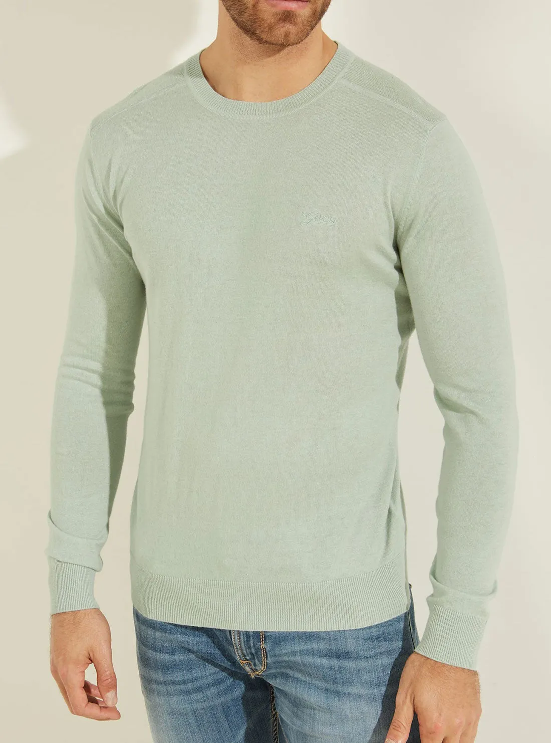 Cloudy Blue Norman Silk Blend Jumper