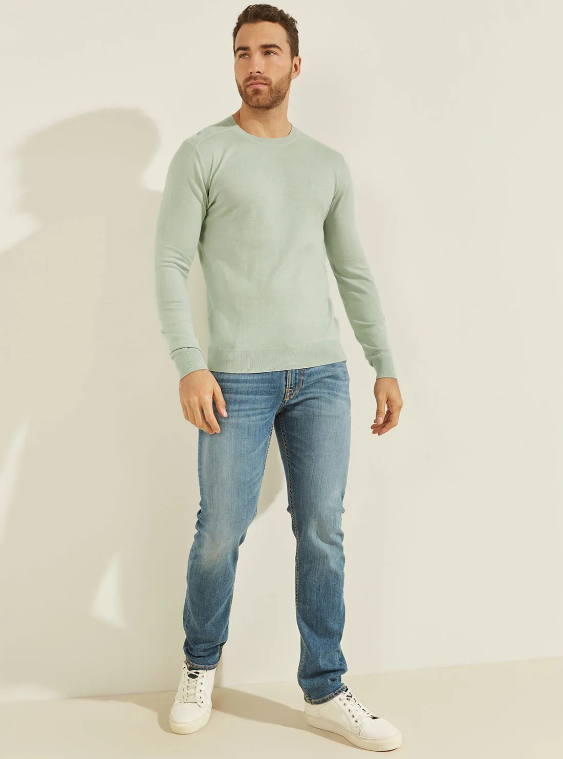 Cloudy Blue Norman Silk Blend Jumper