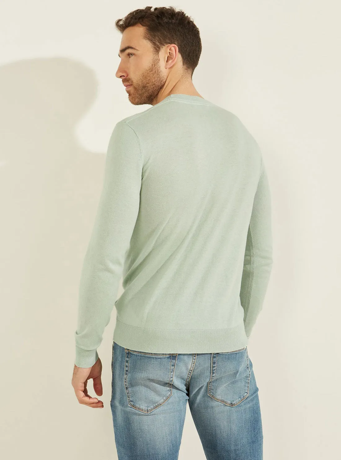 Cloudy Blue Norman Silk Blend Jumper