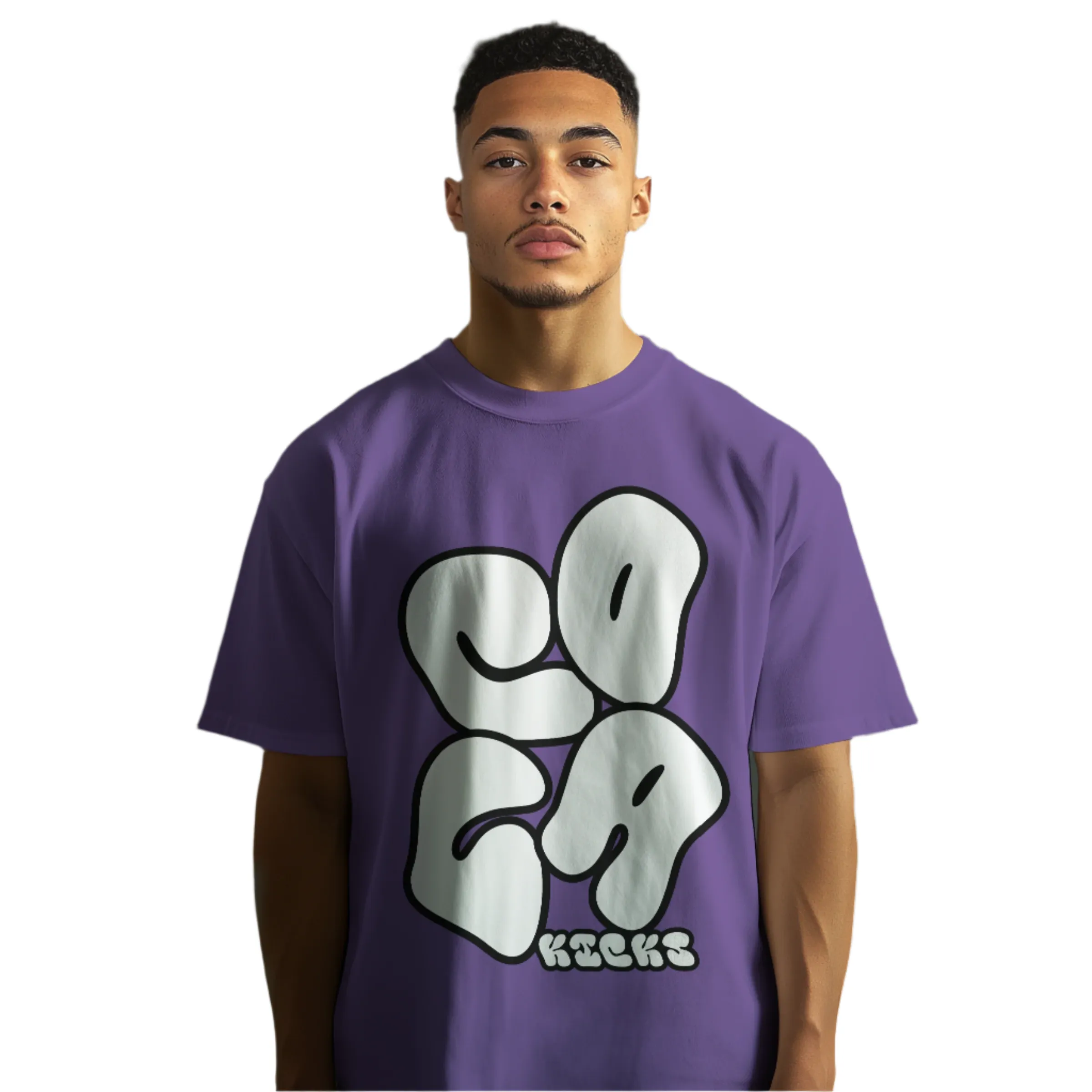 ColaKicks Purple Heavyweight Bubble Screenprinted T-Shirt