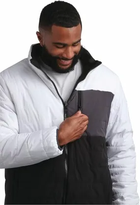 Colorblock Reversible Puffer White