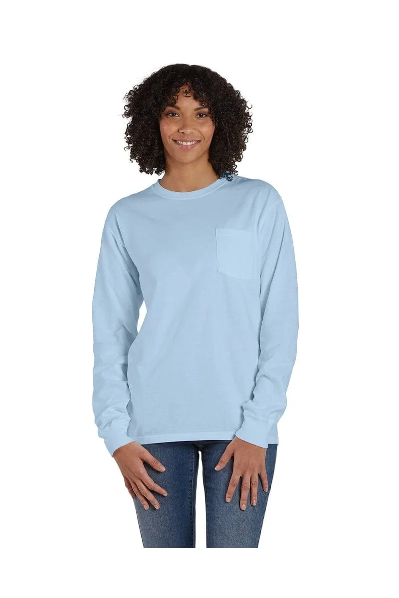 ComfortWash by Hanes GDH250: Unisex 5.5 oz., 100% Ringspun Cotton Garment-Dyed Long-Sleeve T-Shirt with Pocket