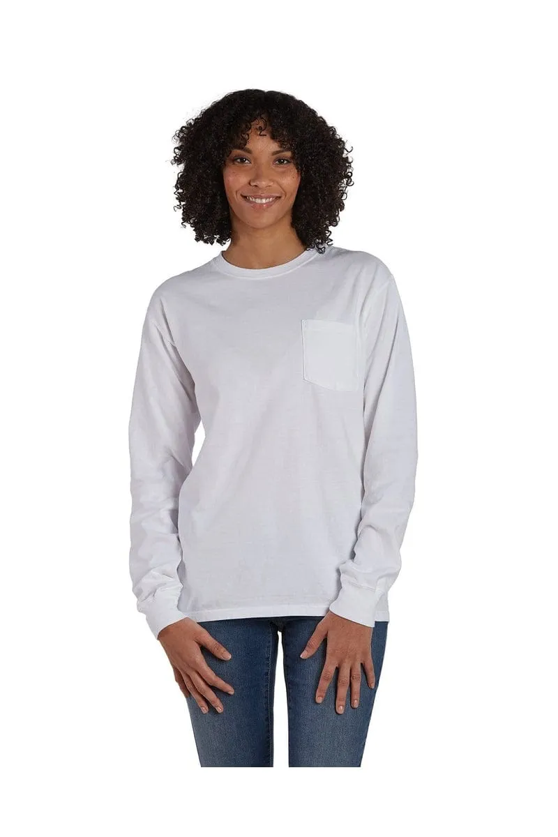 ComfortWash by Hanes GDH250: Unisex 5.5 oz., 100% Ringspun Cotton Garment-Dyed Long-Sleeve T-Shirt with Pocket