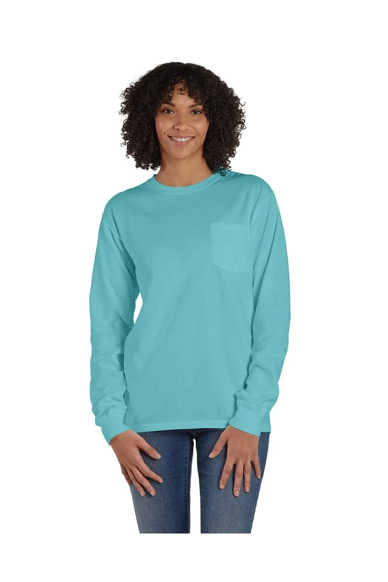 ComfortWash by Hanes GDH250: Unisex 5.5 oz., 100% Ringspun Cotton Garment-Dyed Long-Sleeve T-Shirt with Pocket
