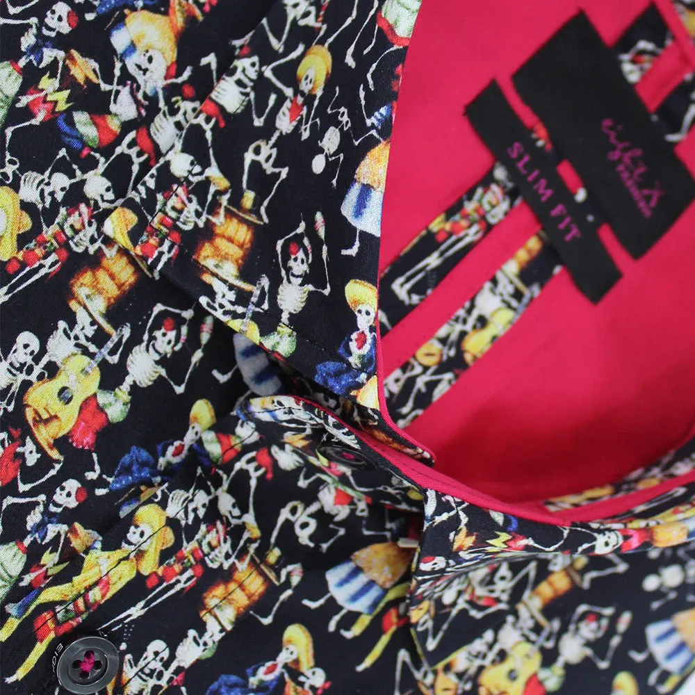 Dancing Day of The Dead Button Down Shirt