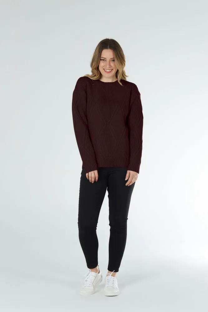 DIAMOND CABLE CREW PULLOVER