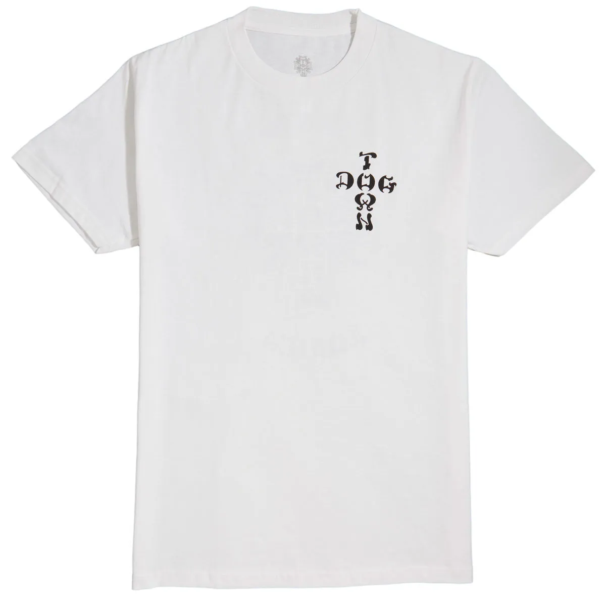 Dogtown Cross Logo Santa Monica T-Shirt - White/Black