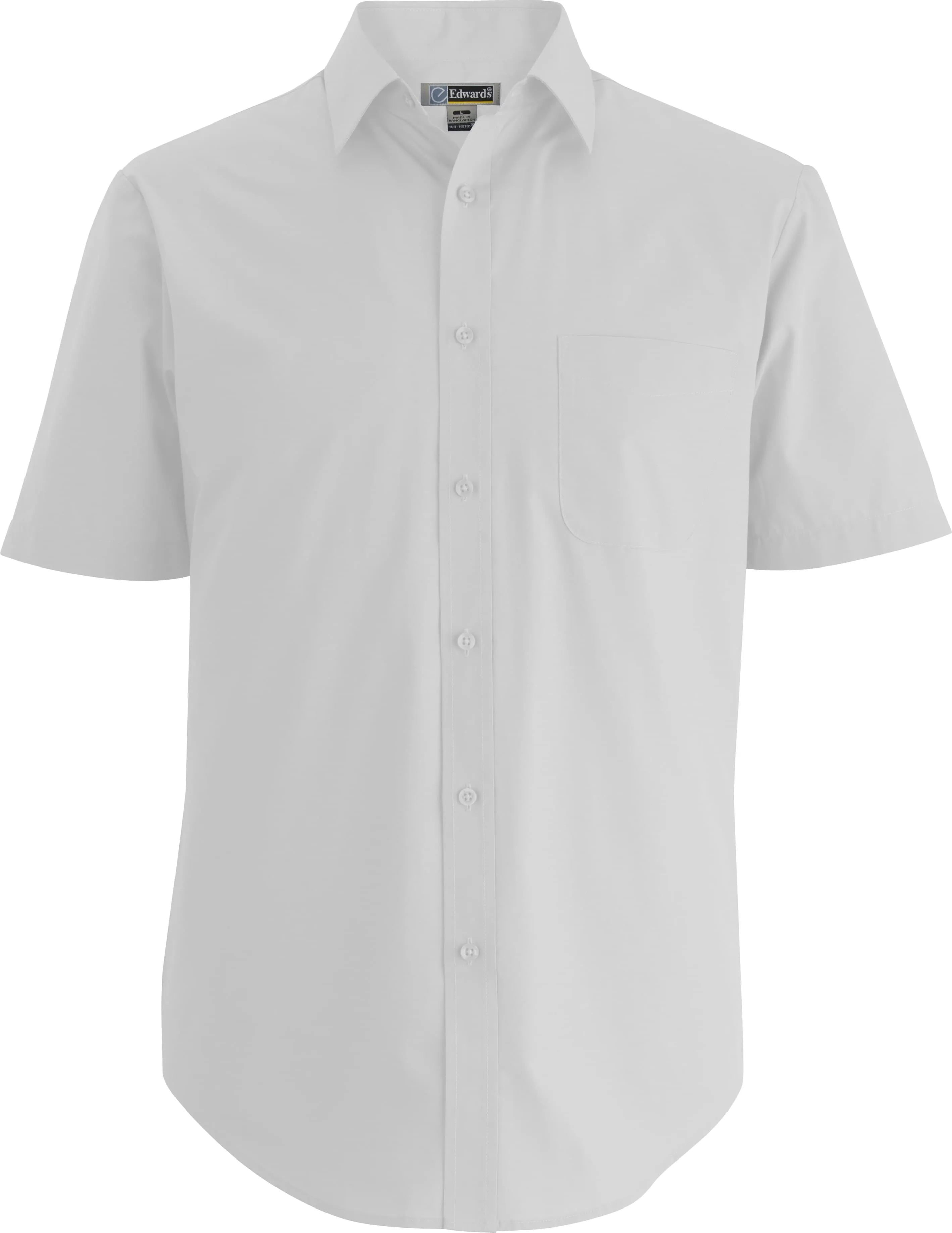 Edwards Mens Essential Broadcloth Shirt Short Sleeve