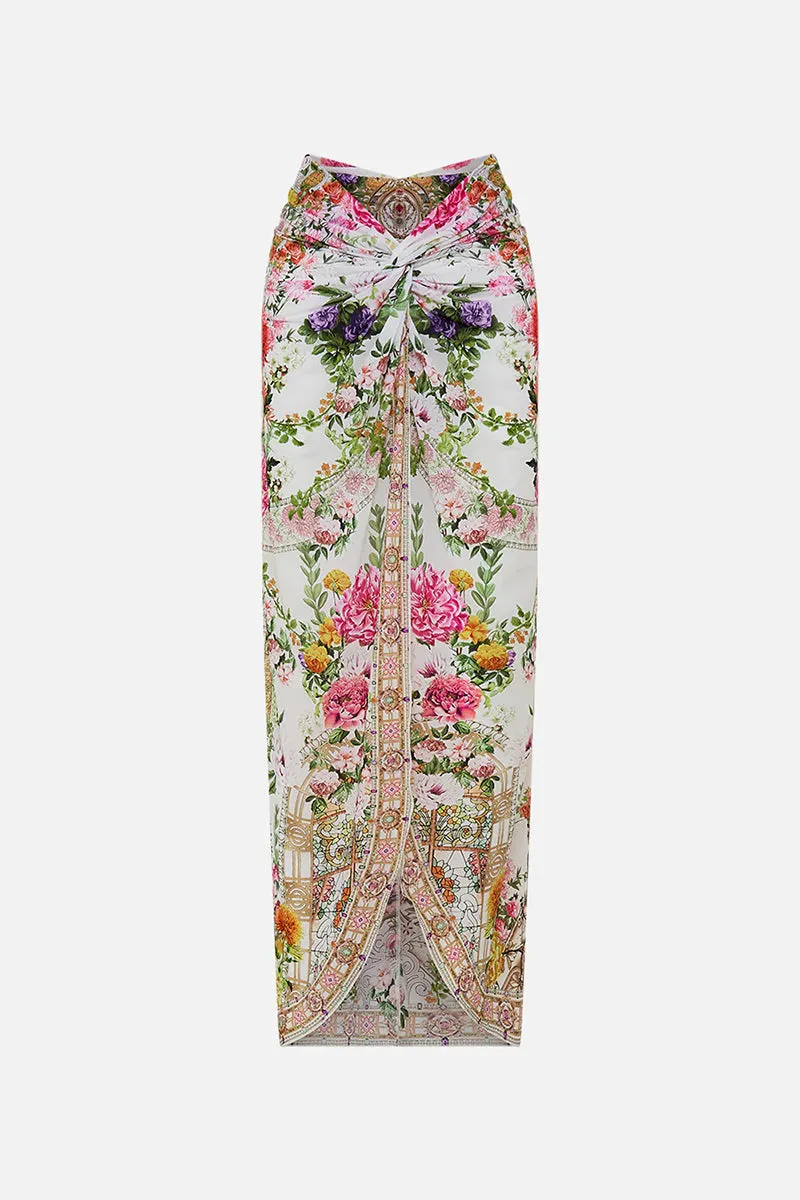 Egyptian Rose Twist Front Long Skirt