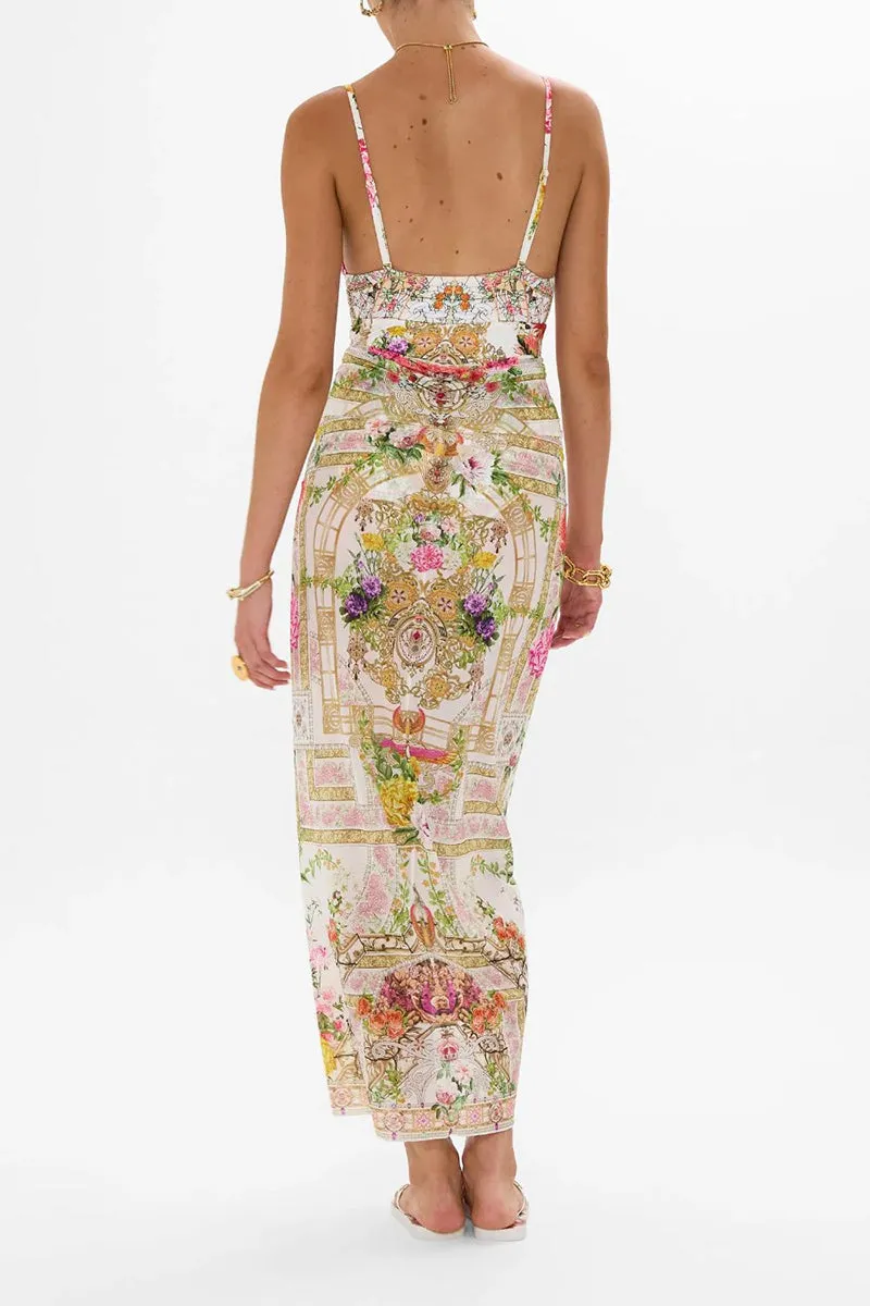 Egyptian Rose Twist Front Long Skirt