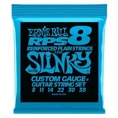 Ernie Ball Reinforced Plain String Nickelwound Extra Slinky Set 8-38