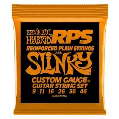Ernie Ball Reinforced Plain String Nickelwound Hybrid Slinky Set 9-46
