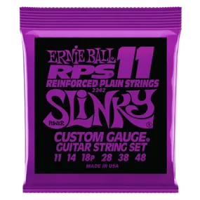 Ernie Ball Reinforced Plain String Nickelwound Power Slinky Set 11-48