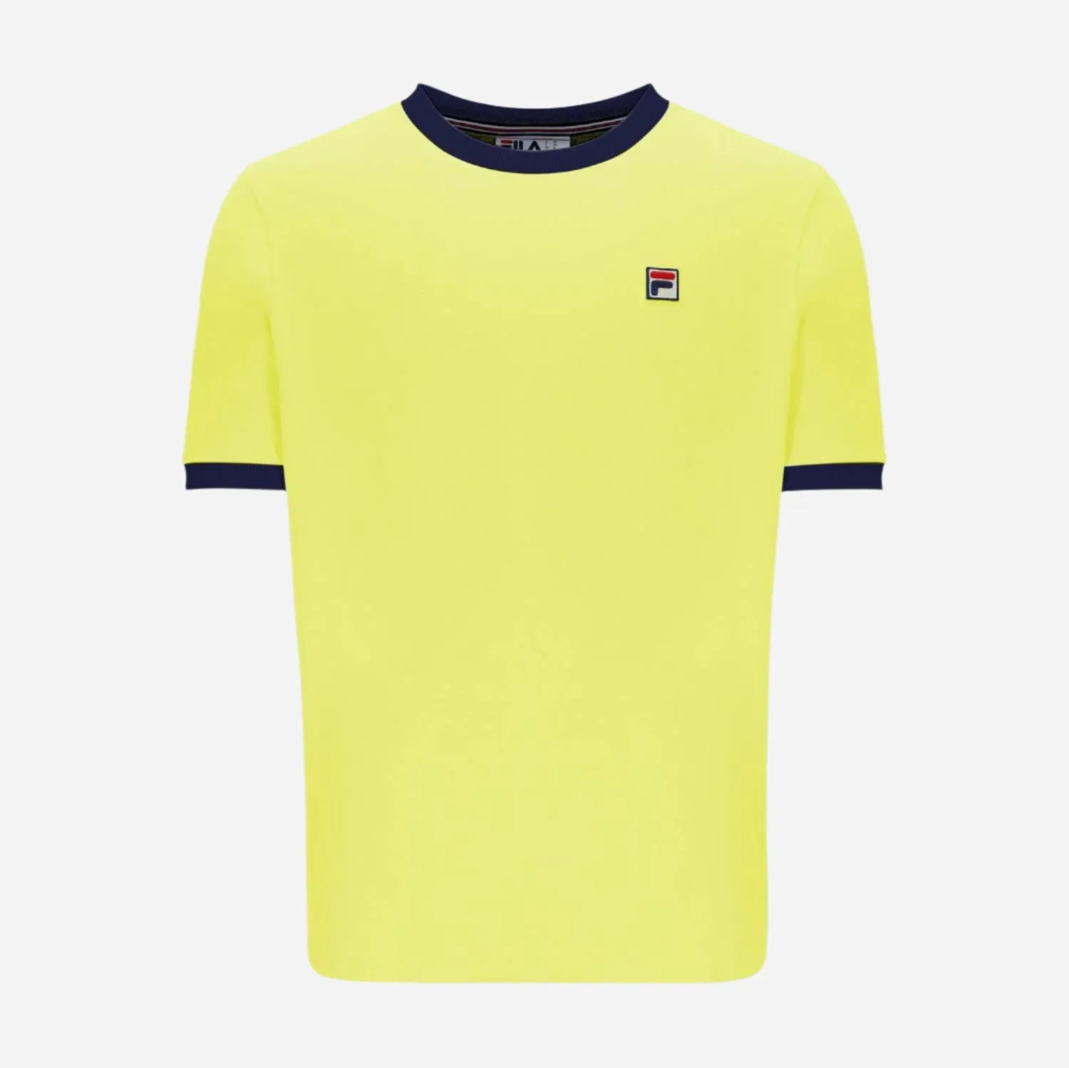FILA Marconi Essential Ringer T Shirt Limelight/Navy
