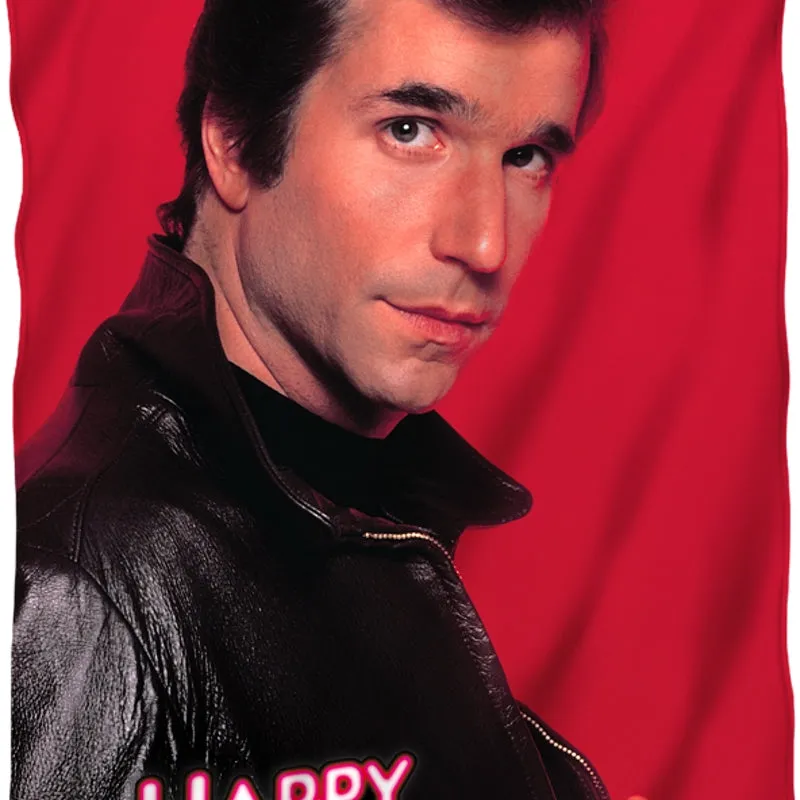 Fonzie Happy Days Fleece Blanket