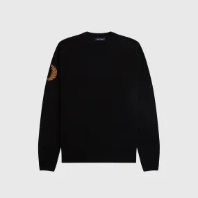 Fred Perry Laurel Wreath Crew Jumper - Black
